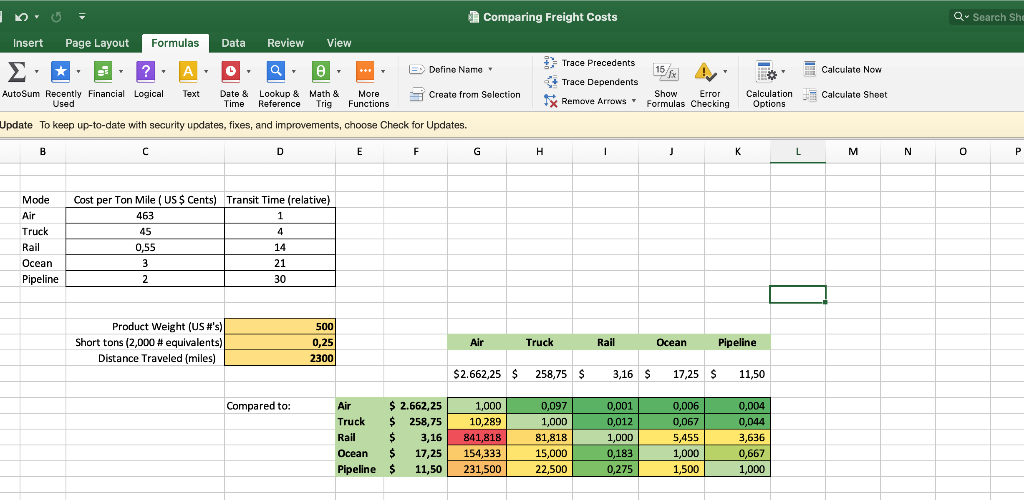 I would suggest using the excel spreadsheet
