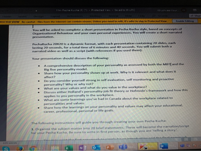 114. Pecha Kucha (1 09 - Protected View - Saved