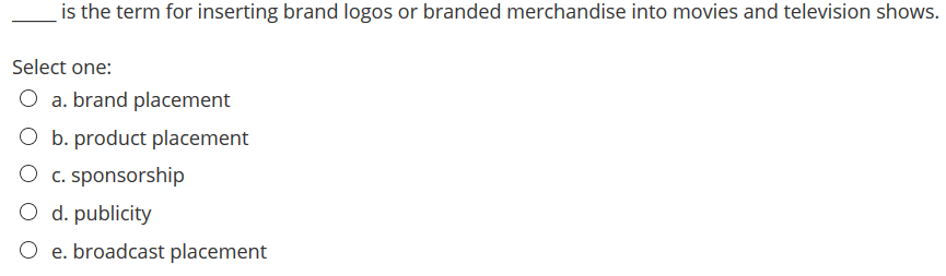 is the term for inserting brand logos or branded
