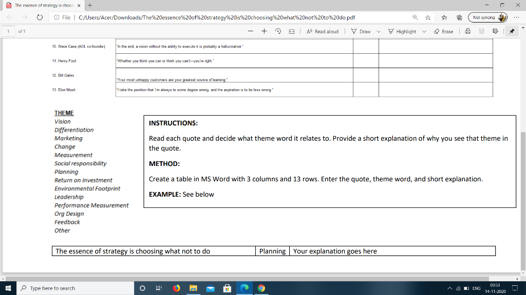 The essence of strategy is chaos x X + E Not