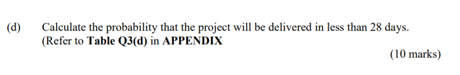 Q3 An engineering department of ABC Sdn Bhd is