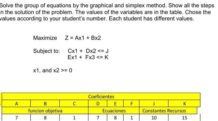 objective function: 7, 8 , 1 equations: 7 , 8 , 1