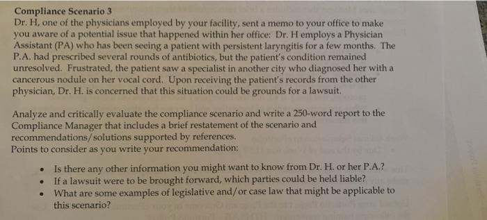 Need help on ideas Scenario 3 please zoom in for