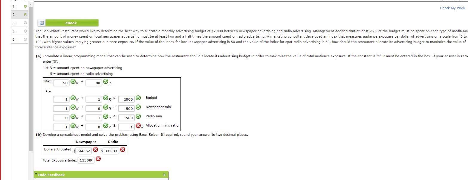 1. Check My Work 2. 3. eBook 4. 5. The Sea Wharf