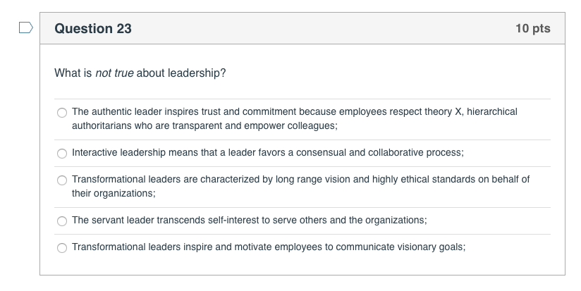 Question 21 10 pts What was the primary reason