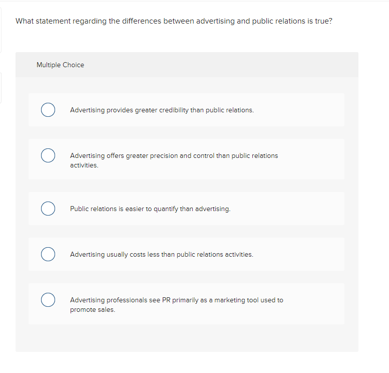 What statement regarding the differences between