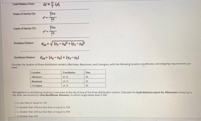 Load Distance Scores Center of Gewrity id=SLA