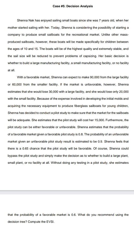 answer for this show your solution thank you Case