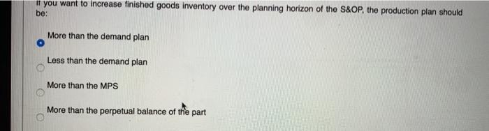 if you want to increase finished goods inventory