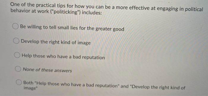 One of the practical tips for how you can be a