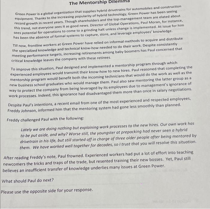 The Mentorship Diler Green Power is a global