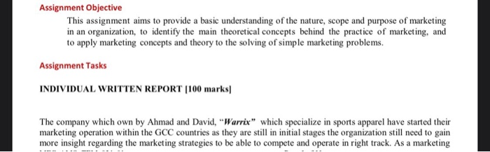 Assignment Objective This assignment aims to