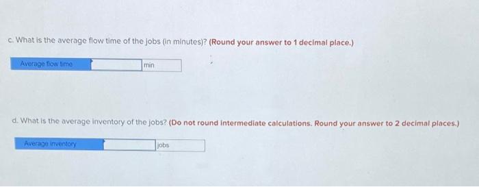 Processing time and weights for five jobs is