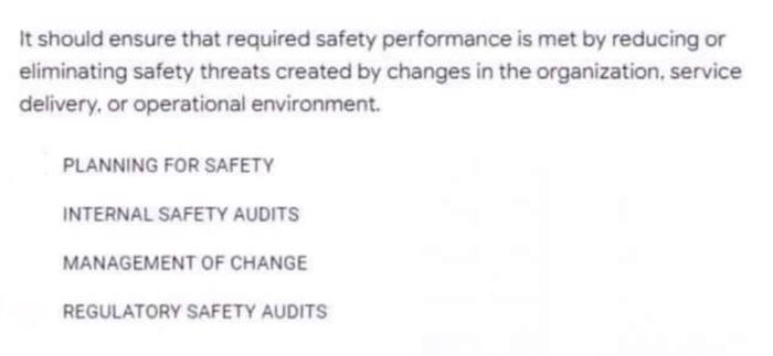 It should ensure that required safety performance