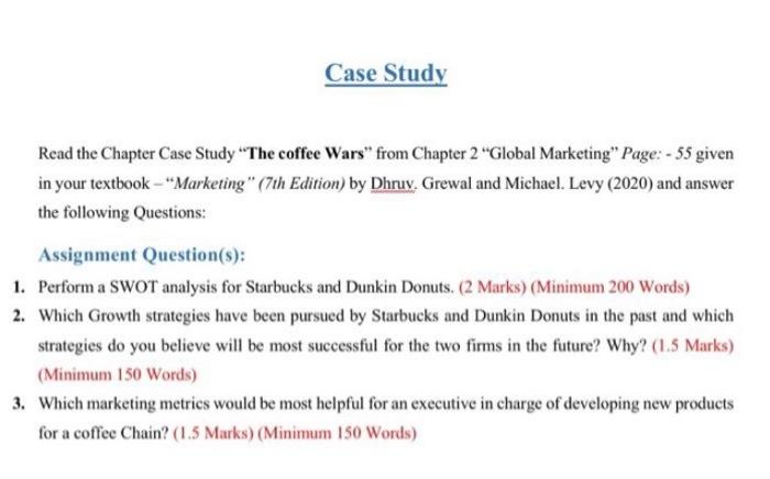 Case Study Read the Chapter Case Study The coffee