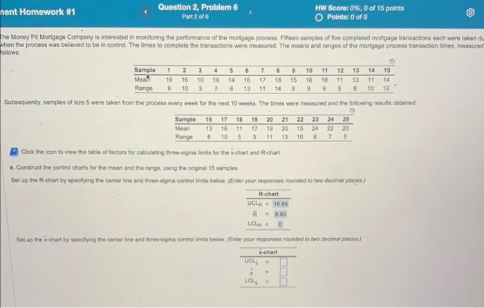 Set up the x-chart by specifhing the center line