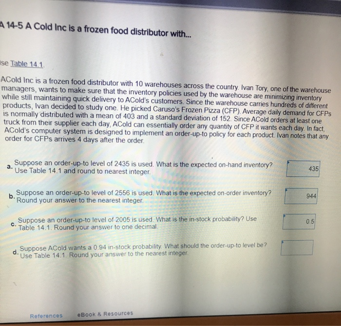 -14-5 A Cold Inc is a frozen food distributor