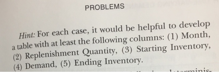 course, I onsider an item with the following