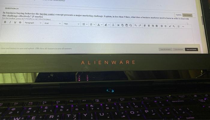 short answer please QUESTION 1 In business buying