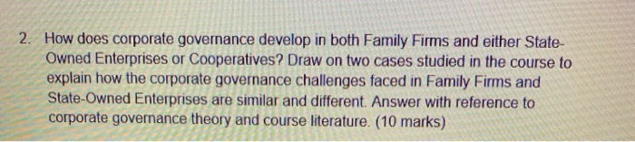 2. How does corporate governance develop in both