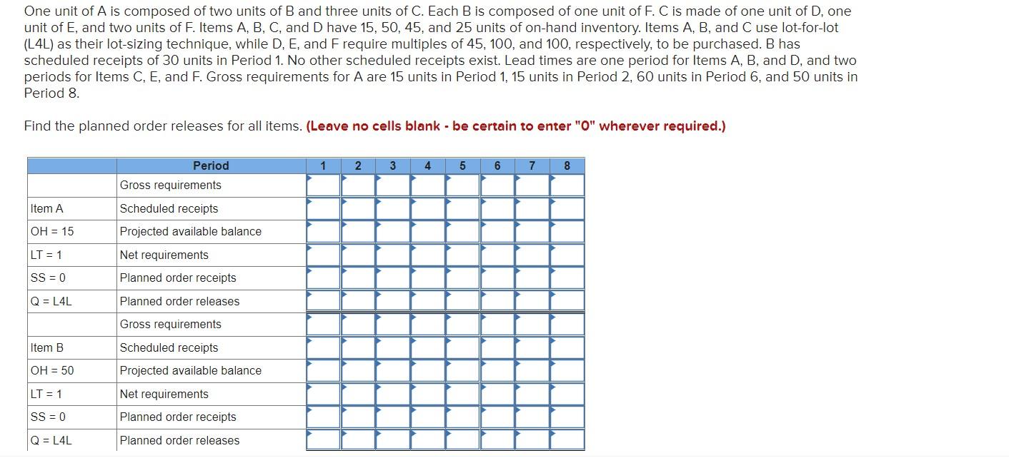 One unit of A is composed of two units of B and