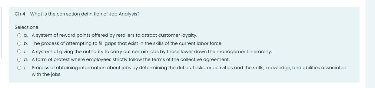 Ch 6 - What is development? a. Select one: The