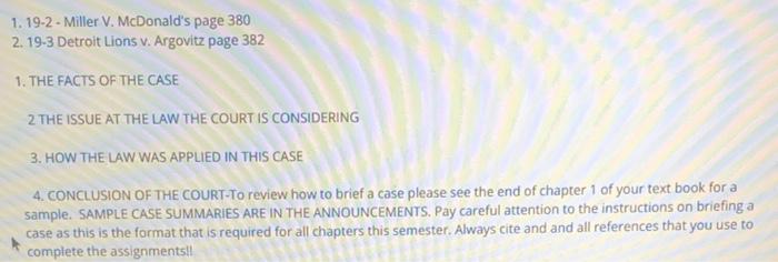 please help answer 2. 1. 19-2 - Miller V.