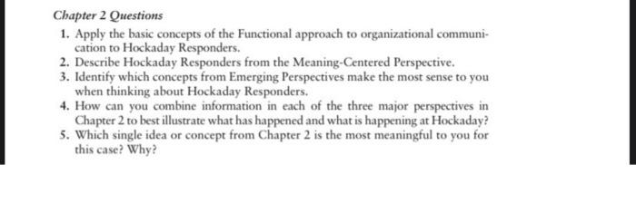Chapter 2 Questions 1. Apply the basic concepts
