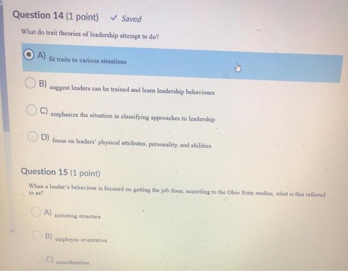 Question 10 (1 point) Barbara can be difficult to