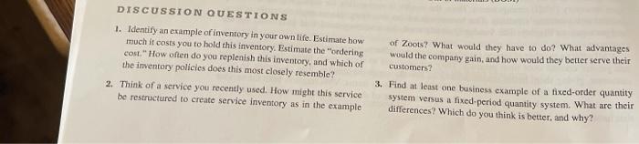 DISCUSSION QUESTIONS 1. Identify an example of