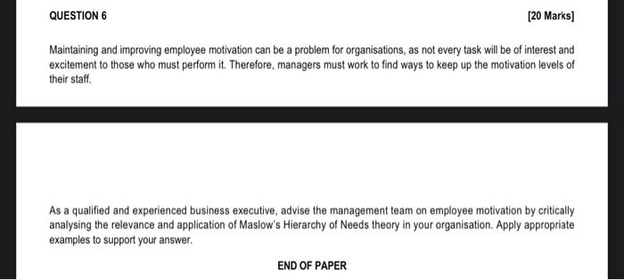 please answer question in full worth 20marks