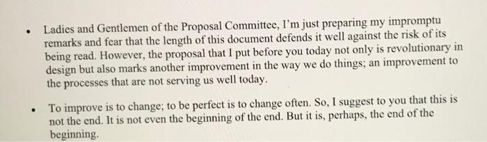 I 4. The speech that Jeanie wrote in this