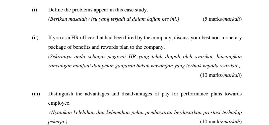 Define the problems appear in this case study.