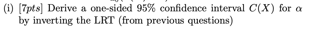 Problem Let X1, ..., Xn be a random sample from