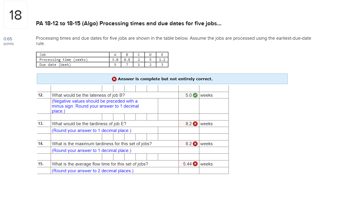 The answers for 13-15 are wrong and I need help.