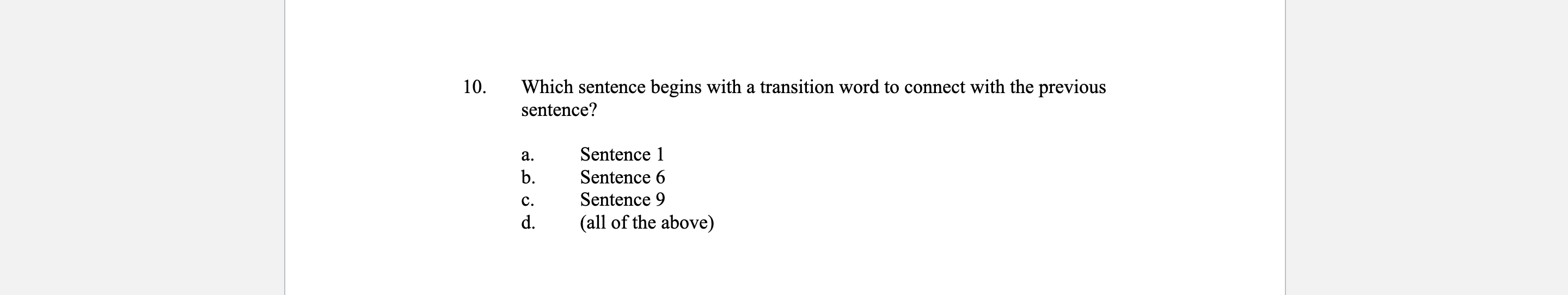 Please answer 5,6,7,8,9,10 Directions: Study both