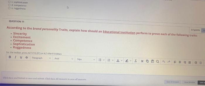 csophistication d. competence Ordness - QUESTION