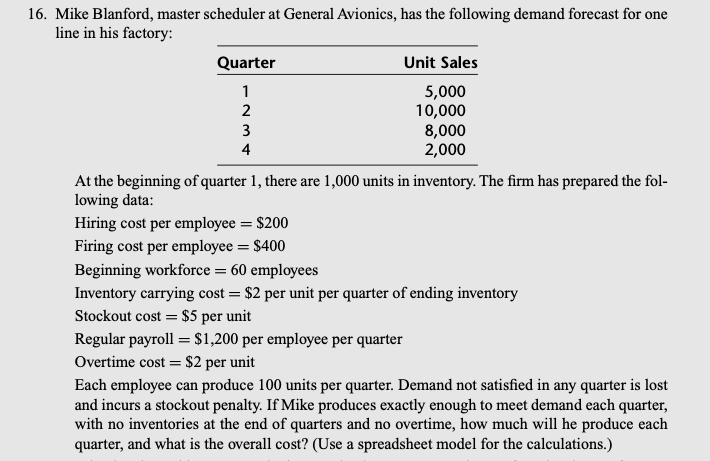 Please use Excel. Q.18 For the data in problem