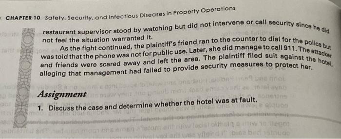 case study chapter 10 CASE STUDY The plaintiff