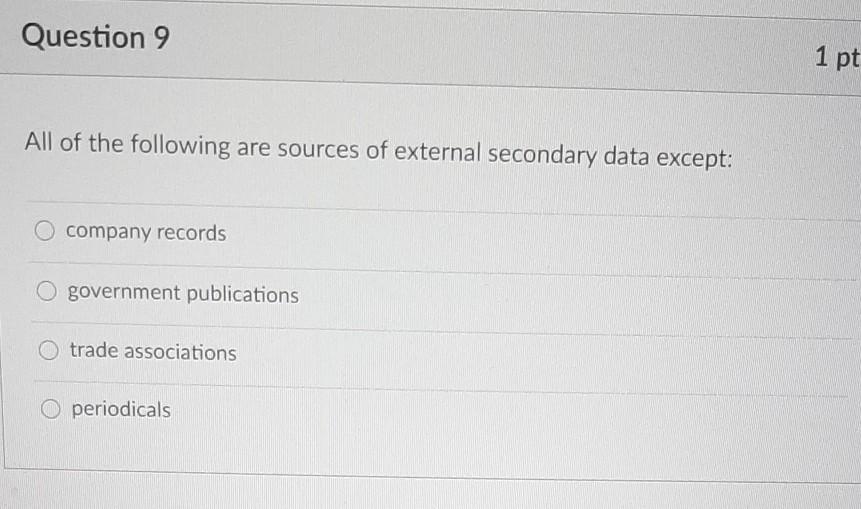 Question 1 1 pts Evaluative criteria involves: