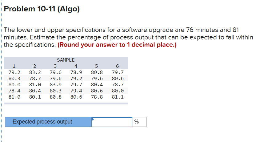 Problem 10-11 (Algo) The lower and upper