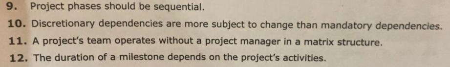 With justification, why is wrong? 9. Project