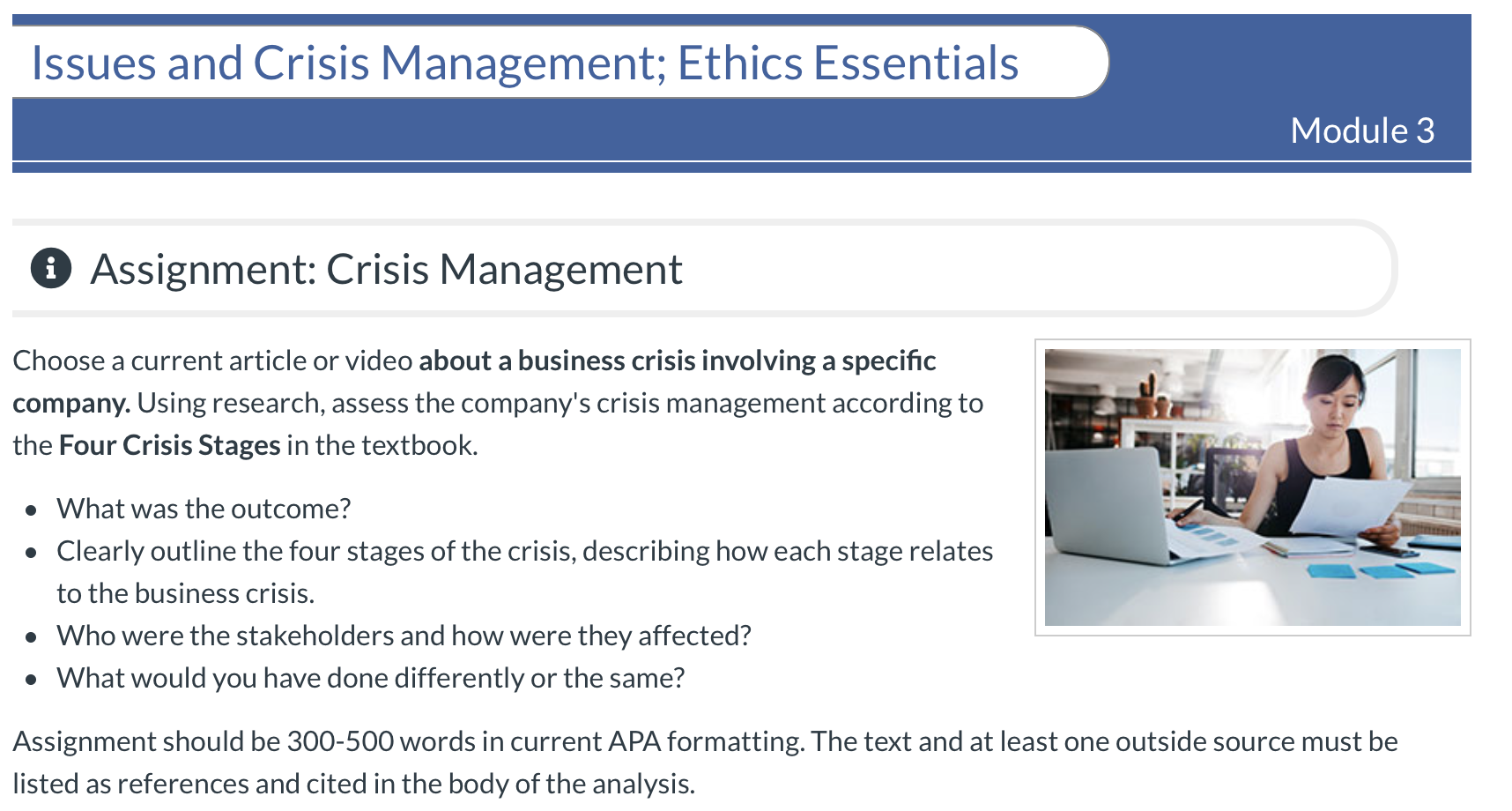 from the book about four crisis stages: class:
