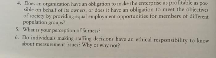 4. Does an organization have an obligation to