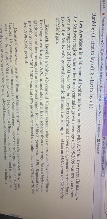 who are the top 3 that should be layed off from