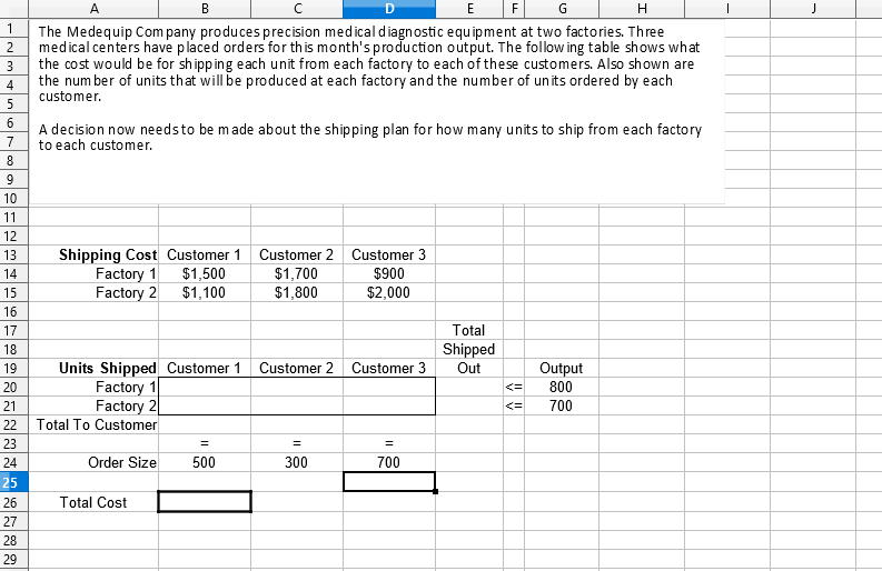 he Medequip Company produces precision medical