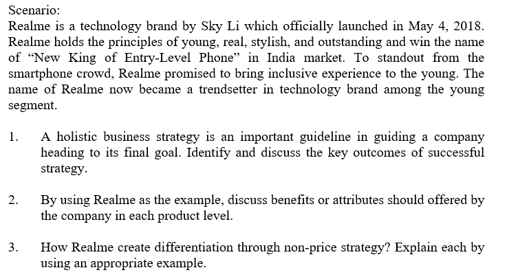 Scenario: Realme is a technology brand by Sky Li