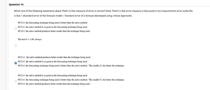 answer choses is wrong! Question 14 Which one of