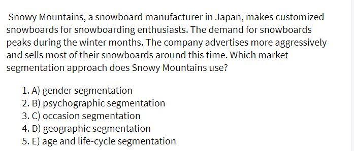 Snowy Mountains, a snowboard manufacturer in