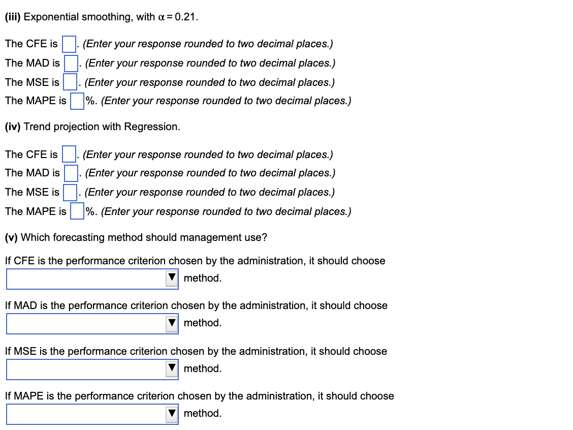 Options are the naive, the 3-period moving